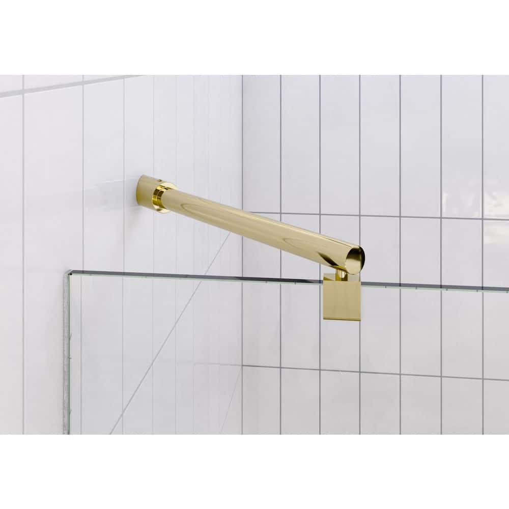 Polished Brass 46.75" x 78" Frameless Glass Shower Door