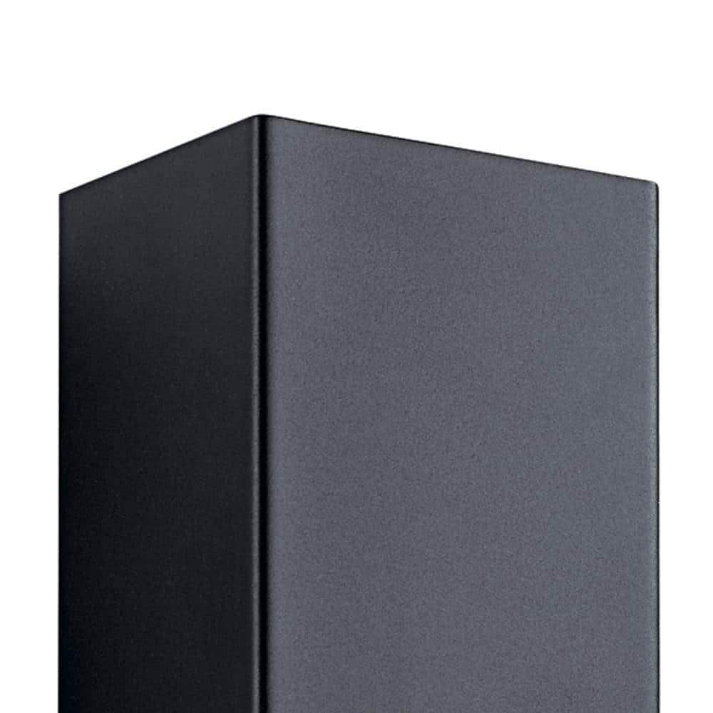 Walden 12 in. 1-Light Textured Black Outdoor Hardwired Wall Lantern Sconce with Integrated LED (1-Pack)