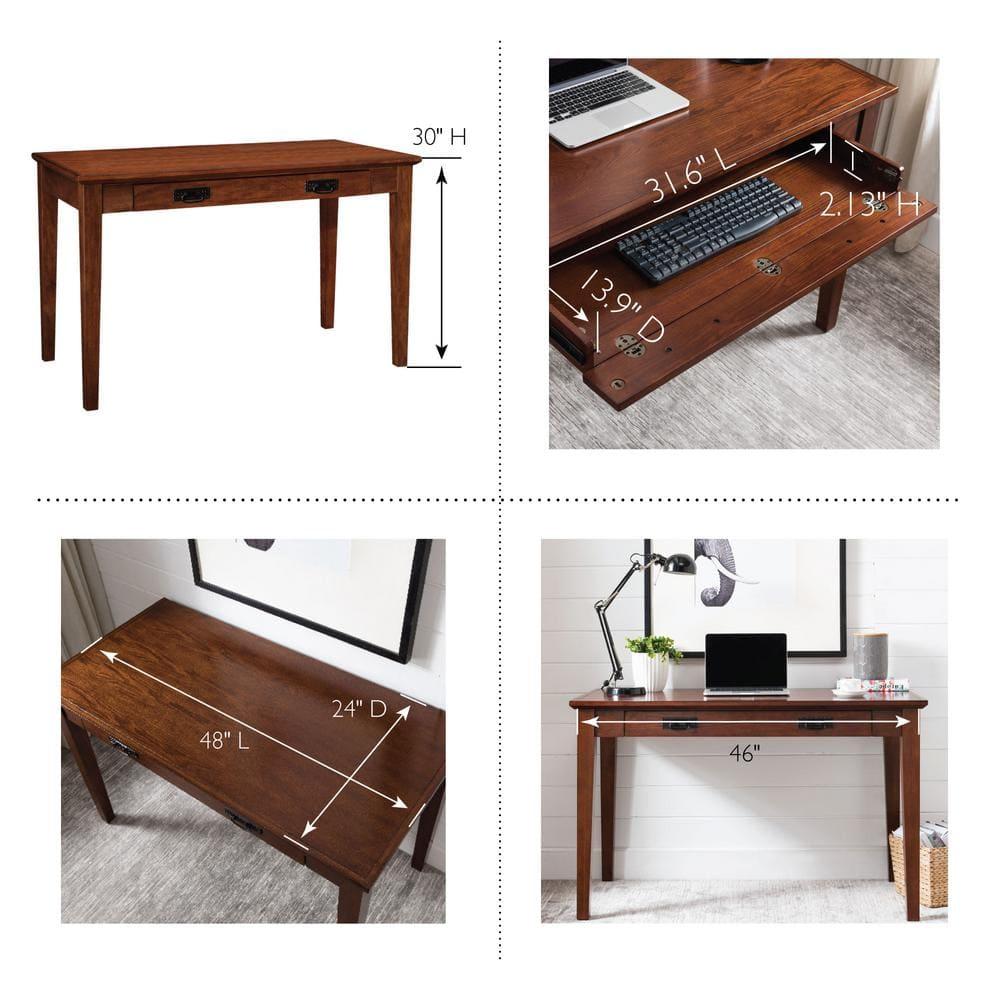 Leick Furniture Boulder Creek Mission Wood Laptop-Writing Desk in Cherry