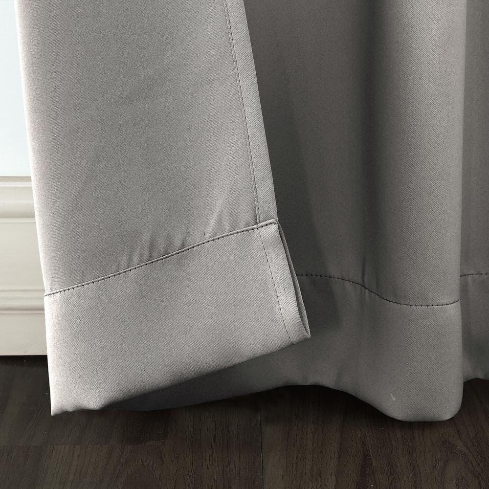 40"x84" Sun Zero Blackout Kenneth Energy Saving Rod Pocket Curtain Panel Gray: Thermal Insulated, Noise Reduction