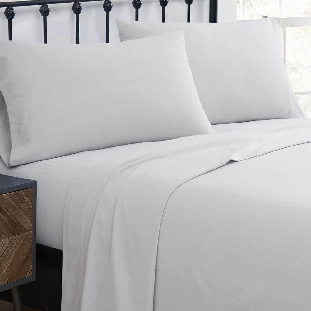 Truly Soft Solid Grey Flannel Sheet Set