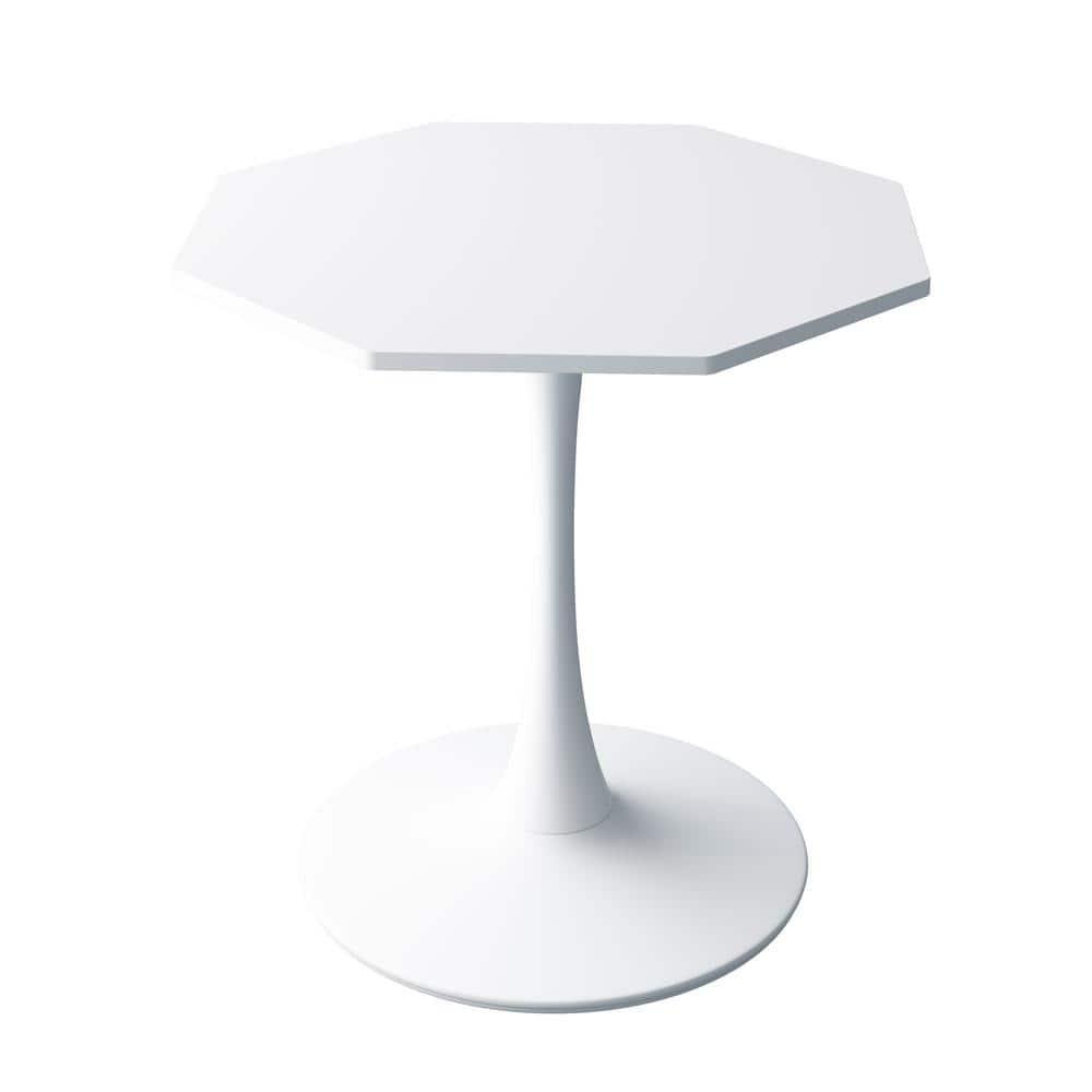 31.5 inch Modern Coffee Table, Octagonal Wood Dinner Table Accent Center Table