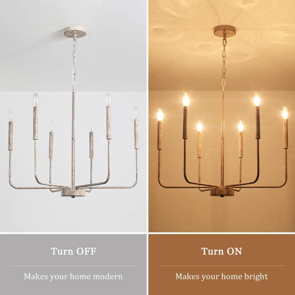 Marshana 6-Light Classic / Traditional Chandelier Modern Farmhouse Candle Style Chandelier