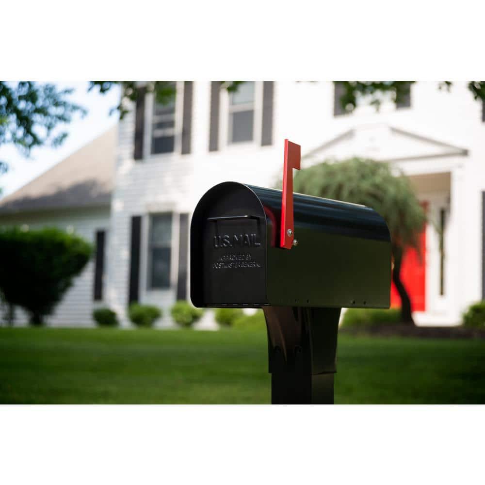 Architectural Mailboxes Ironside Post Mount Mailbox Black