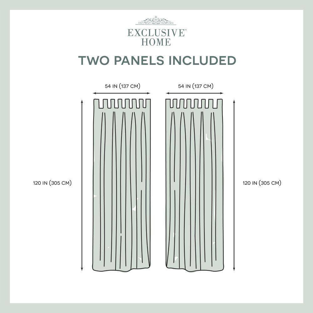 Set of 2 (120"x54") Cabana Easy Closure Grommet Top Light Filtering Window Curtain Panels Taupe Brown - Exclusive Home: Indoor/Outdoor Use