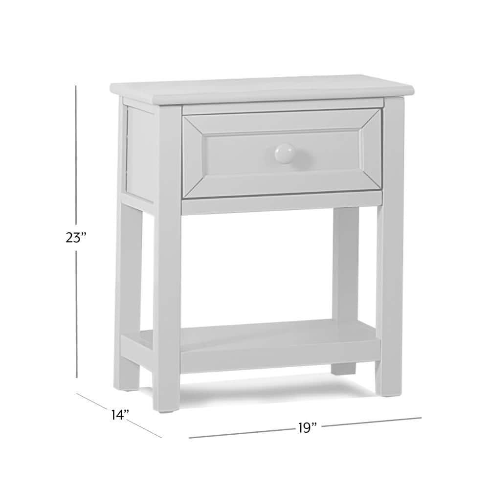 Hillsdale Schoolhouse 4.0 Contemporary Wood Nightstand in White