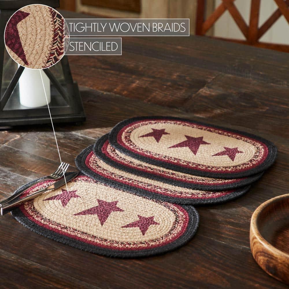 VHC Brands Connell Geometric Oval Placemat (Set of 4)