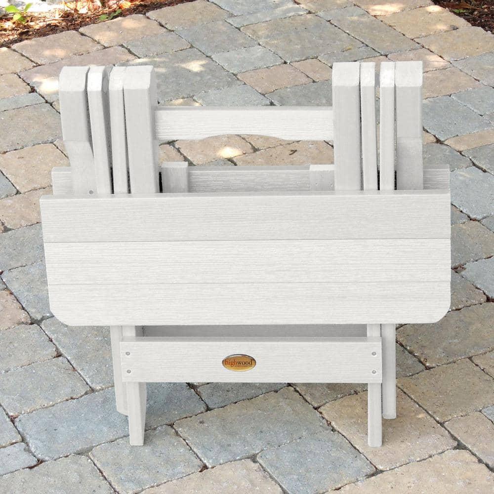 Highwood Folding Adirondack Side Table - 20" L x 13.8" W x 17.2" H, Outdoor, Eco-friendly, Synthetic Wood