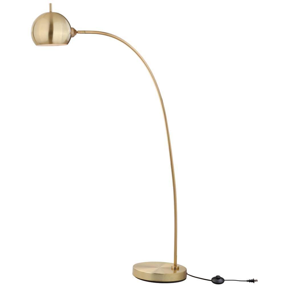 Safavieh Belami 66 in. H Modern Glam Curved Floor Lamp, Gold