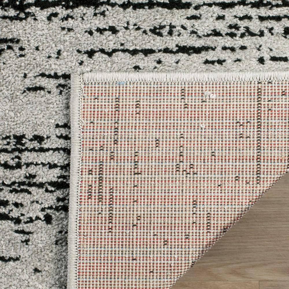 Adirondack ADR113 Machine Made Indoor Area Rug - Silver/Black - 8'x8' - Safavieh