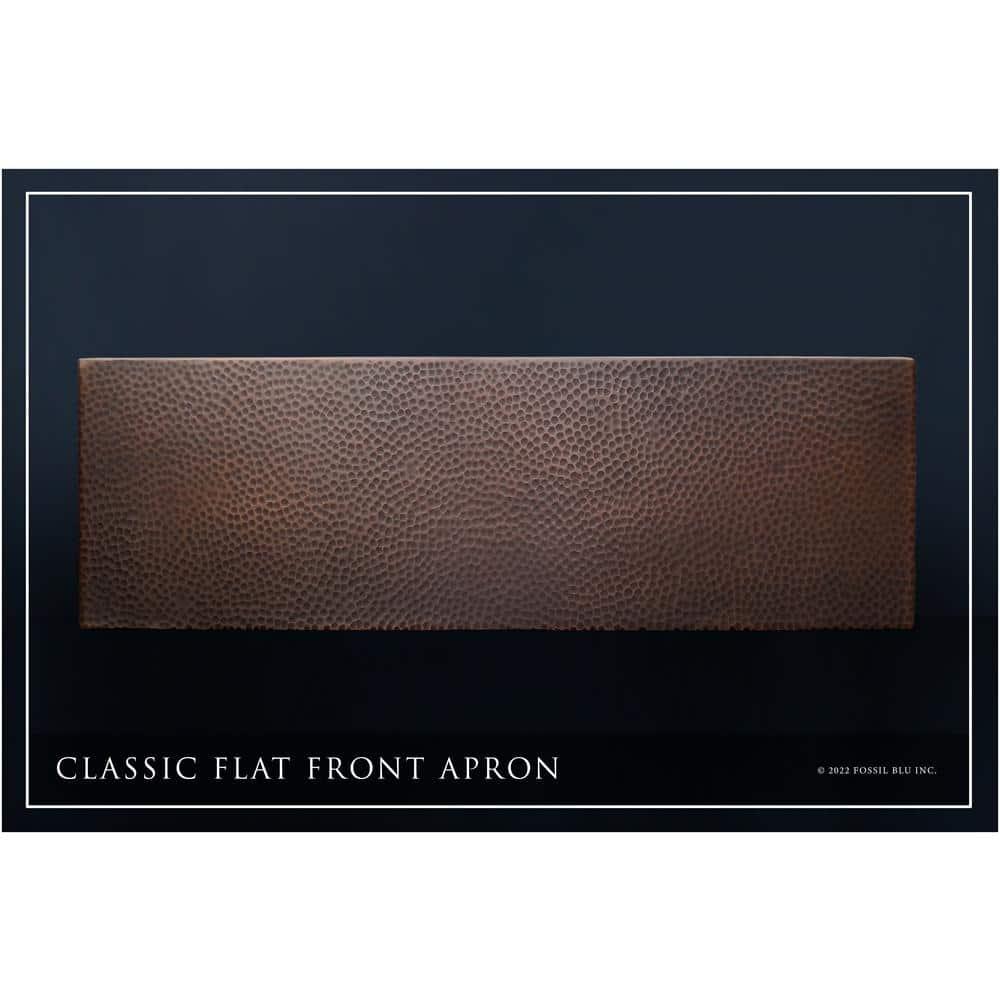 FSW1106 LUXURY 30-INCH HEAVY 12-GAUGE DARK PATINA COPPER FARMHOUSE SINK, INCLUDES ACCS, FLAT FRONT