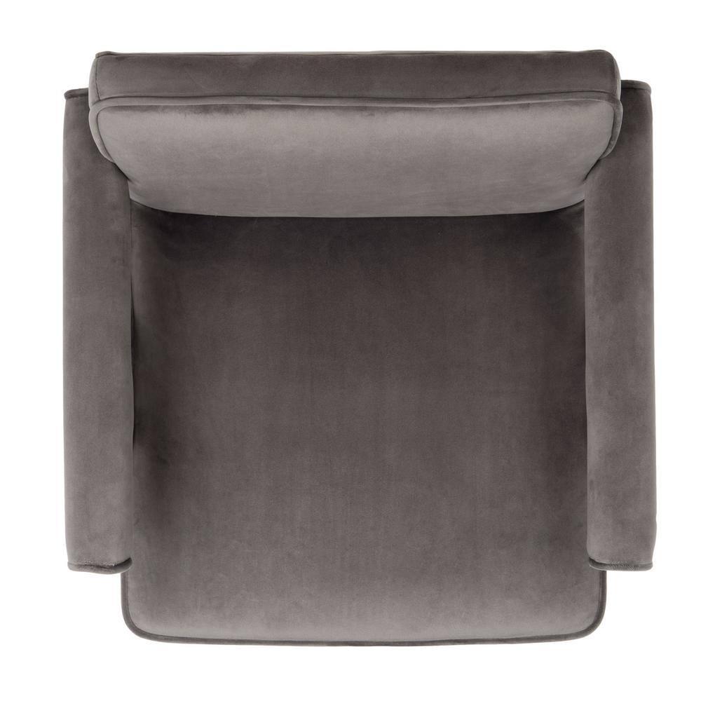Suri Mid Century Arm Chair - ACH4508 - Dark Grey/Walnut - Safavieh