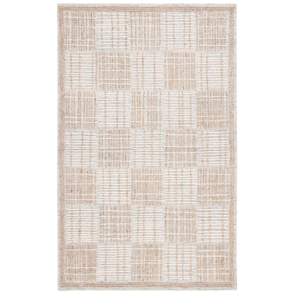 SAFAVIEH Abstract Milan Striped Area Rug, Sage/Taupe, 9' x 12'