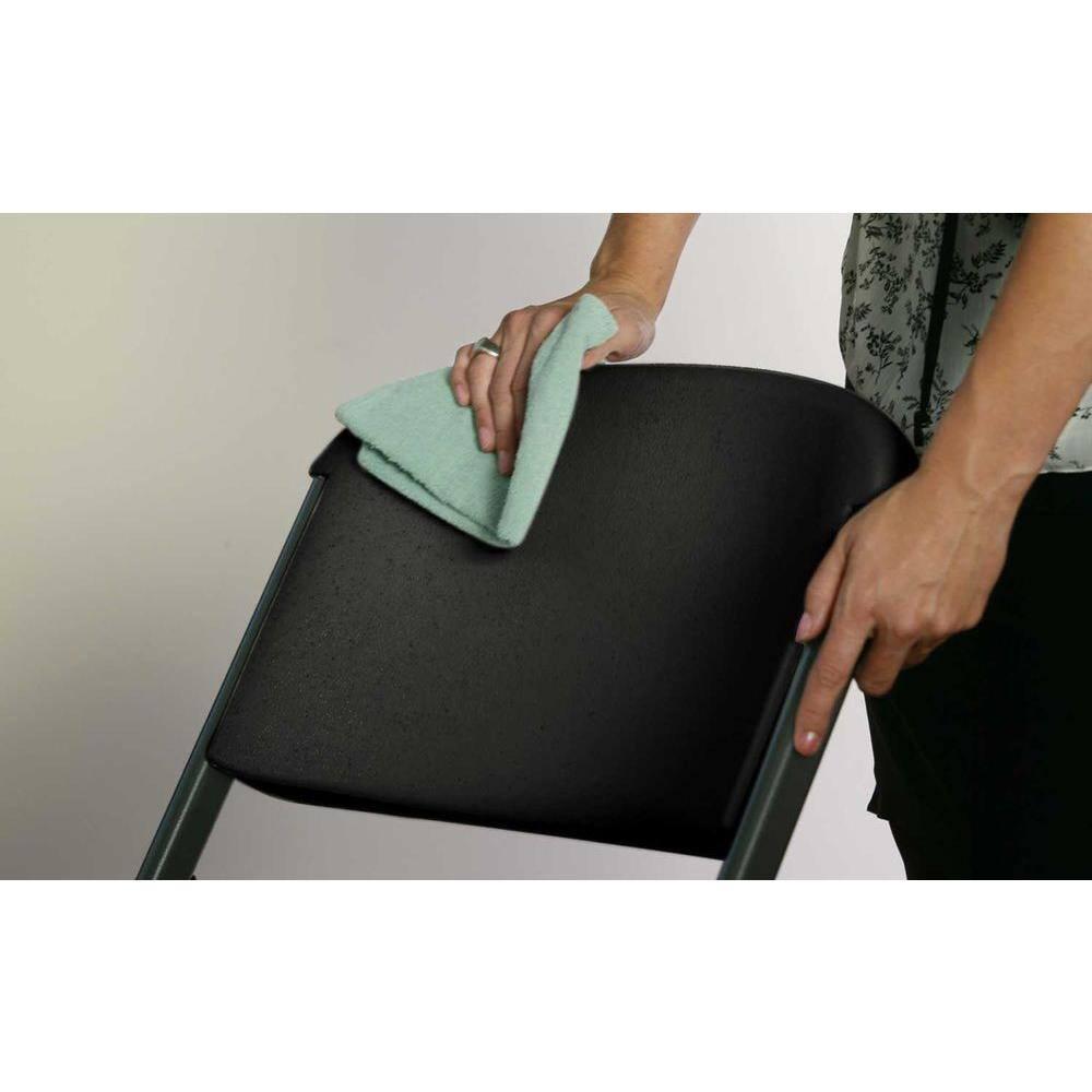 Lifetime Folding Chair, Indoor/Outdoor Commercial, Adult, Black, 4 Pack (80187)