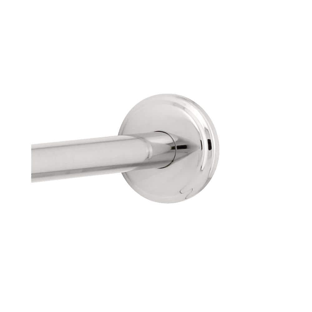 Franklin Brass 1" x 60" Shower Rod with Step Style Flanges, Available in Multiple Colors