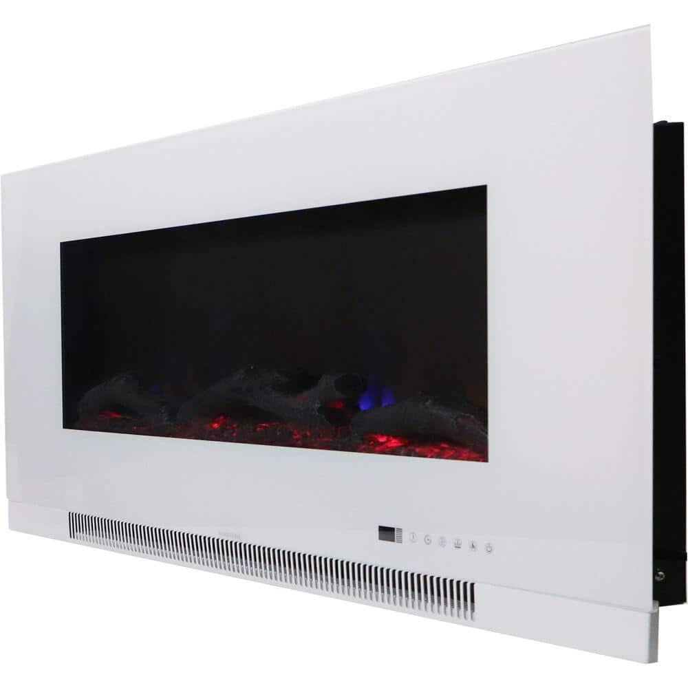 Cambridge Cambridge Wall Mount Electric Fireplace Heater with Remote Control for Indoor Use in Living Room, Bedroom, Home Office