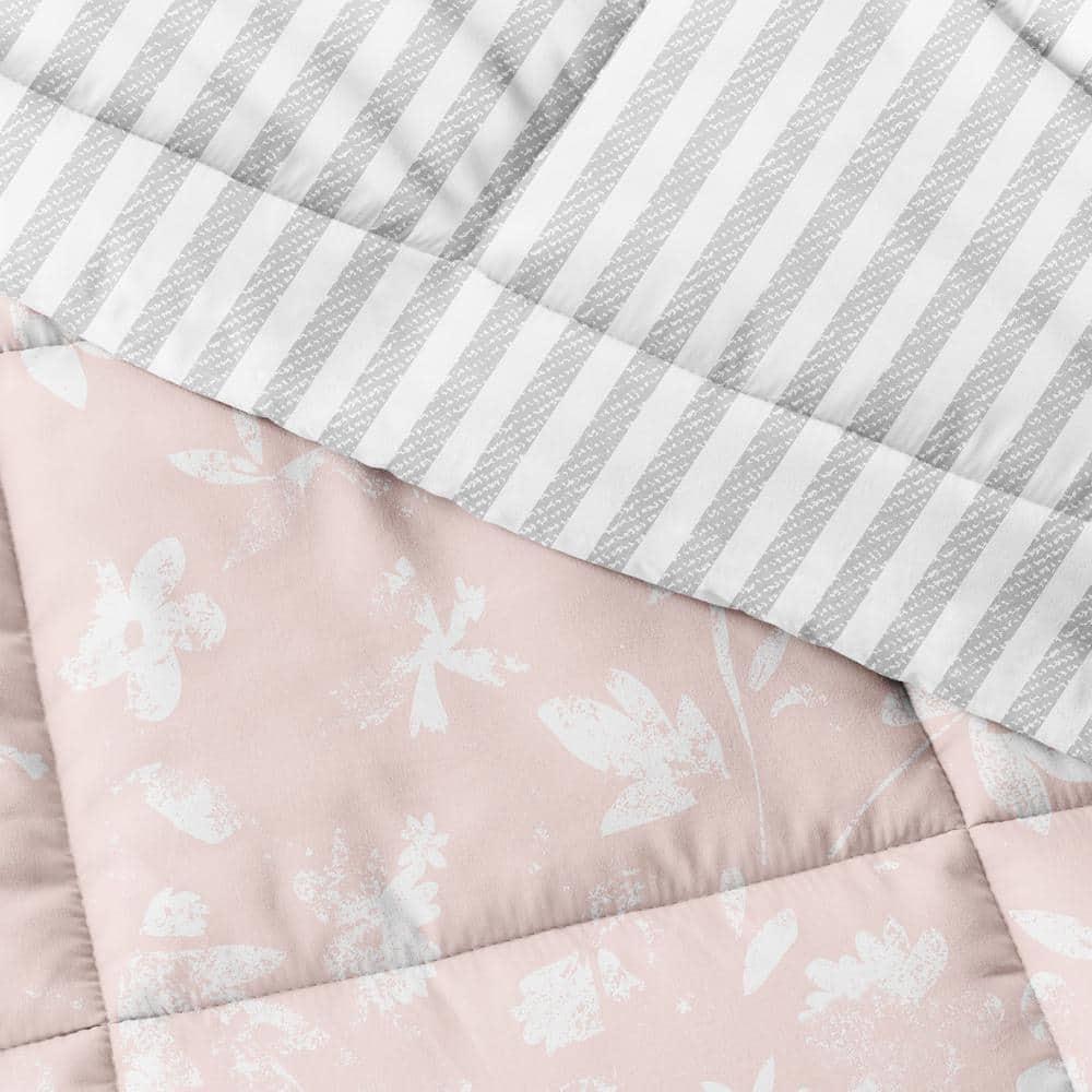 Becky Cameron Down Alternative Pressed Flowers Reversible Comforter Set