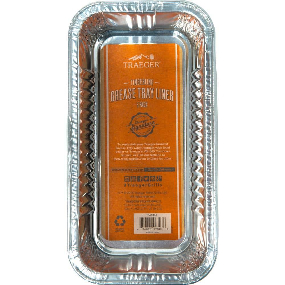 Traeger BAC404 Timberline Grease PAN Liner-5 Pack Grill Drip Tray