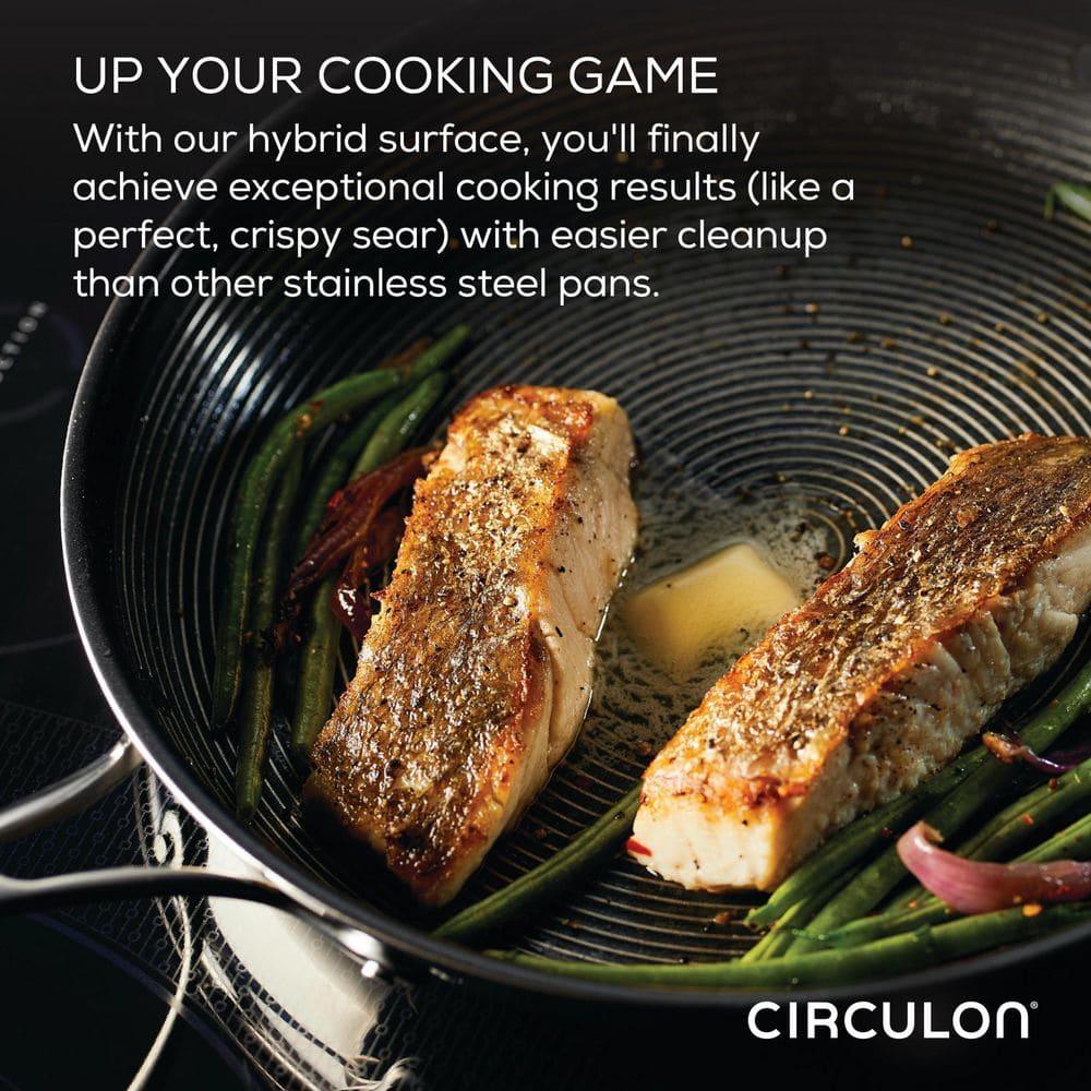 Circulon 11-Piece Stainless Steel Nonstick Cookware Set SteelShield Clad in Silver