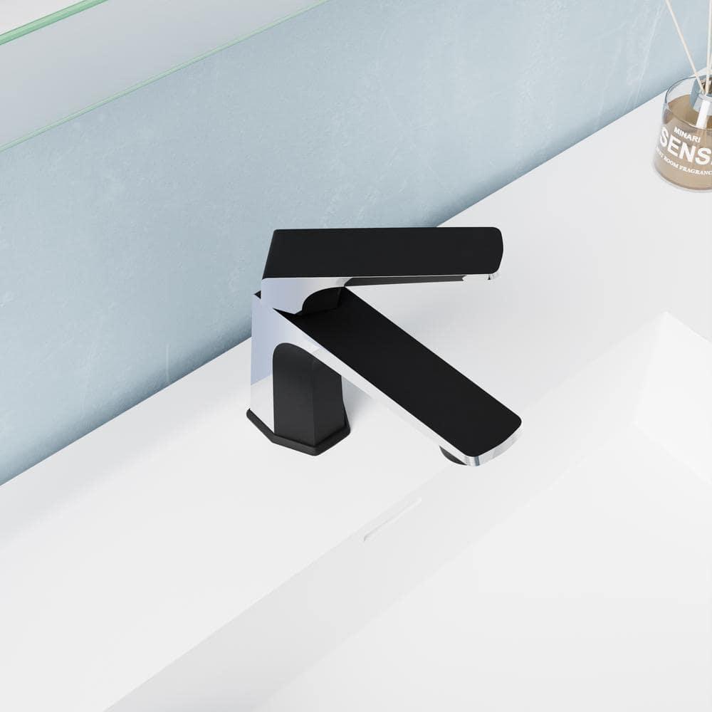 Single-Hole Single-handle Bathroom Faucet with Drain Assembly