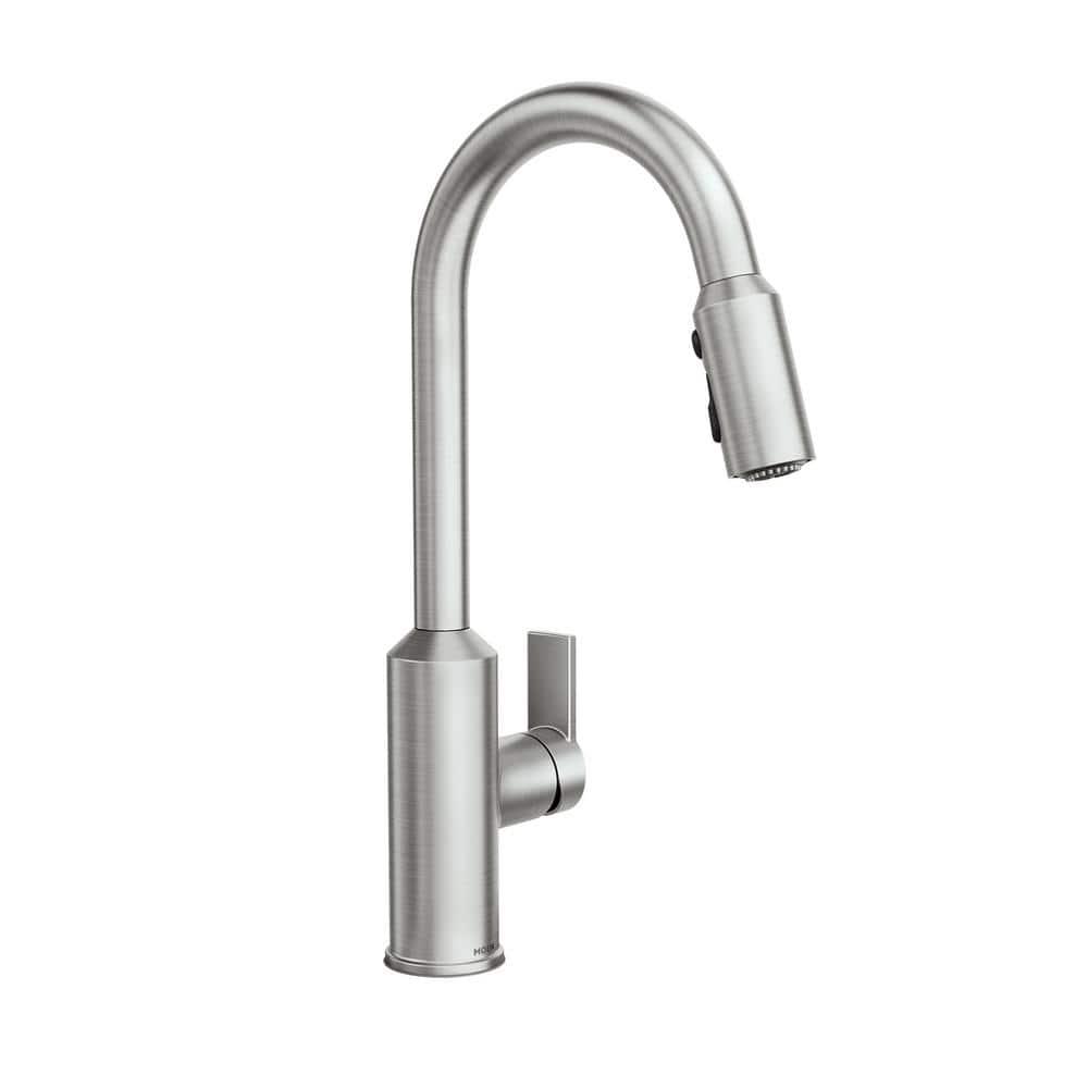 Brushed Nickel Single-Handle Pull-Out Spray Kitchen Faucet