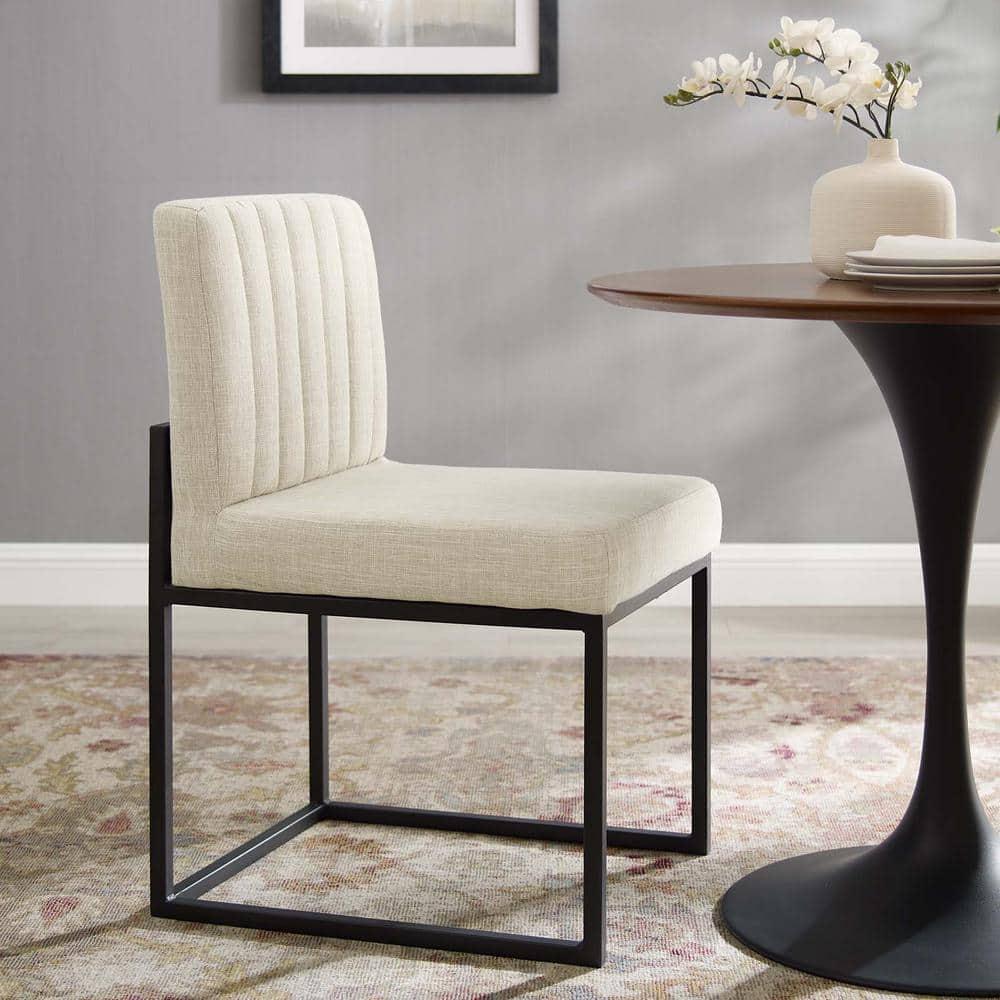 Latitude Run® Carriage Channel Tufted Sled Base Upholstered Fabric Dining Chair