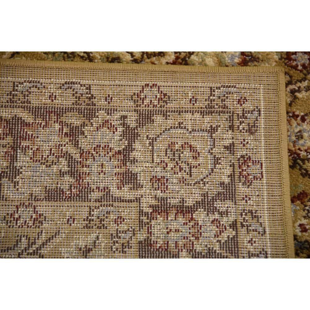 Unique Loom 4' 1 x 4' 1 Square Tan Voyage Asheville Area Rug