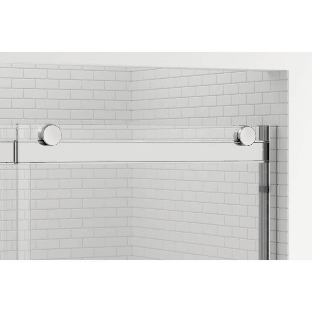 Rotolo 52" W x 70" H Semi Frameless Shower Door
