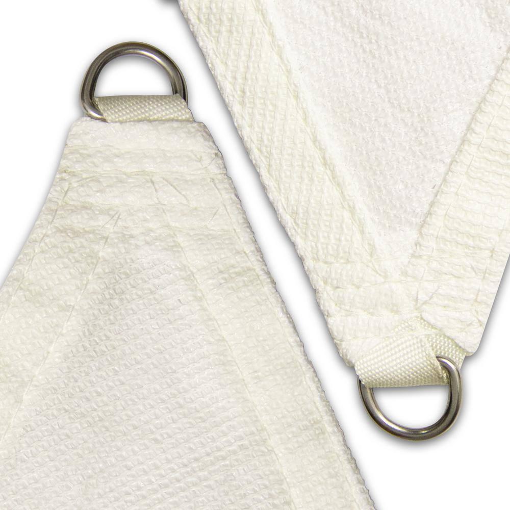 Amgo 12' x 18' White Rectangle Sun Shade Sail Canopy Awning UPF50+ AGTAPR0810, 95% UV Blockage, Water & Air Permeable, Commercial and Residential, 3 Years Warranty (We Make Custom Size)