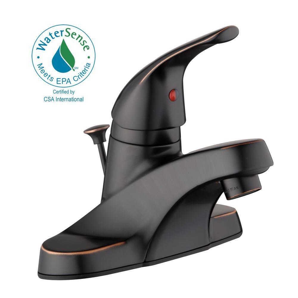 Middleton 4 in. Centerset 1-Handle Bathroom Faucet in Satin Nickel