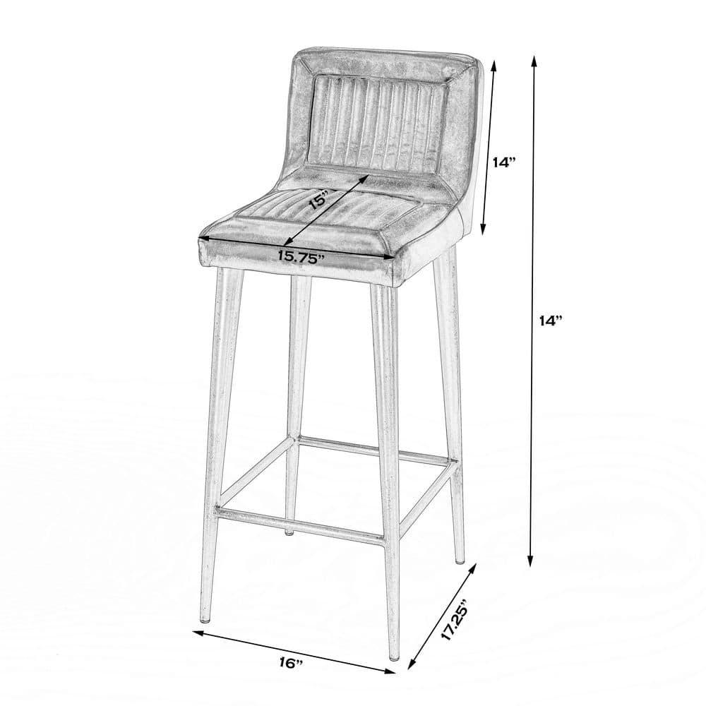 Butler Maxwell Leather 32" Bar Stool & Reviews | Perigold