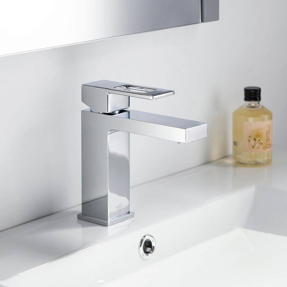 Kibi USA Single-handle Bathroom Vanity Sink Faucet w/ Water Hose Chrome Chrome Finish