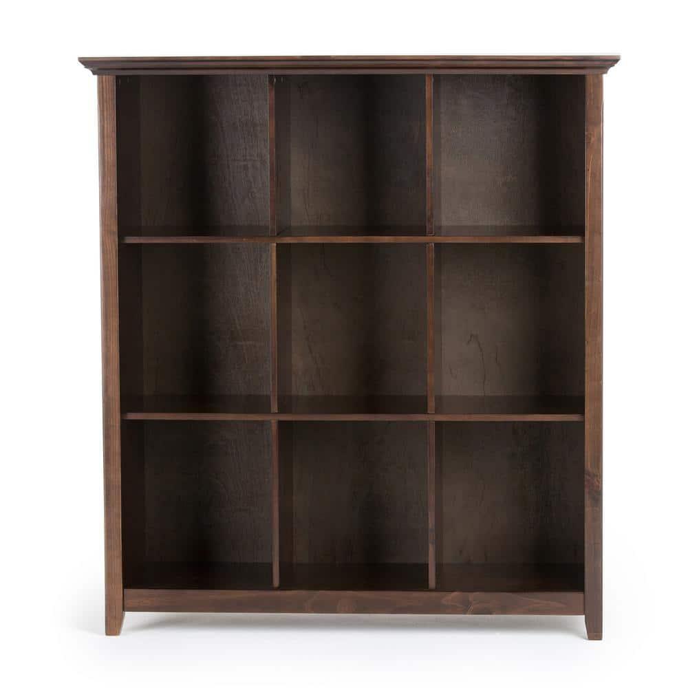 Simpli Home Acadian 44"W Solid Wood 9 Cube Storage Bookcase with Fixed Shelves & Reviews | Wayfair