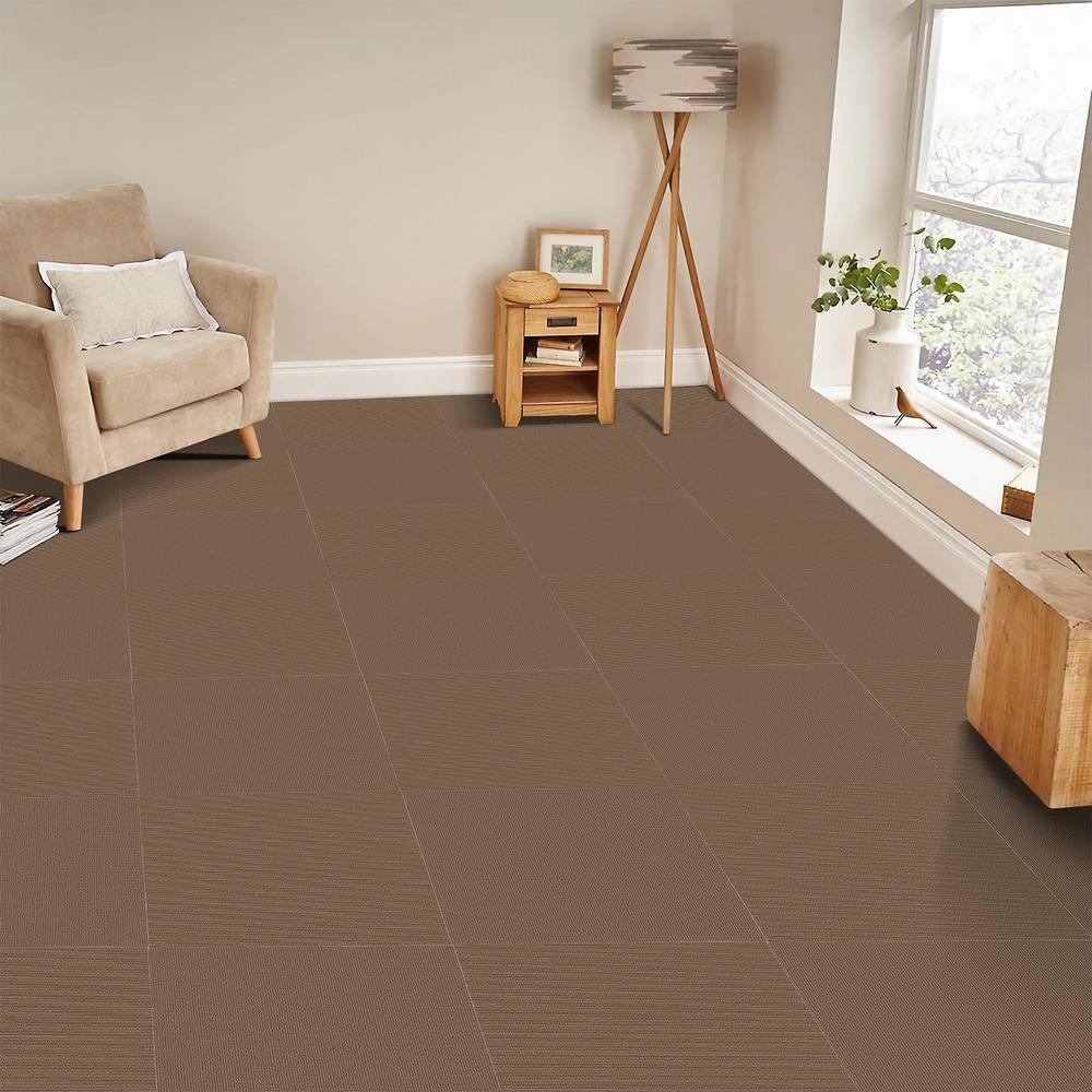 18'' W x 18'' L Level Cut And Loop Polyester Carpet Tile