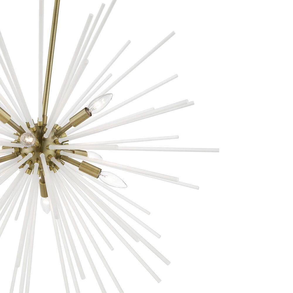 Livex Lighting Uptown 8 - Light Chandelier in  Antique Brass