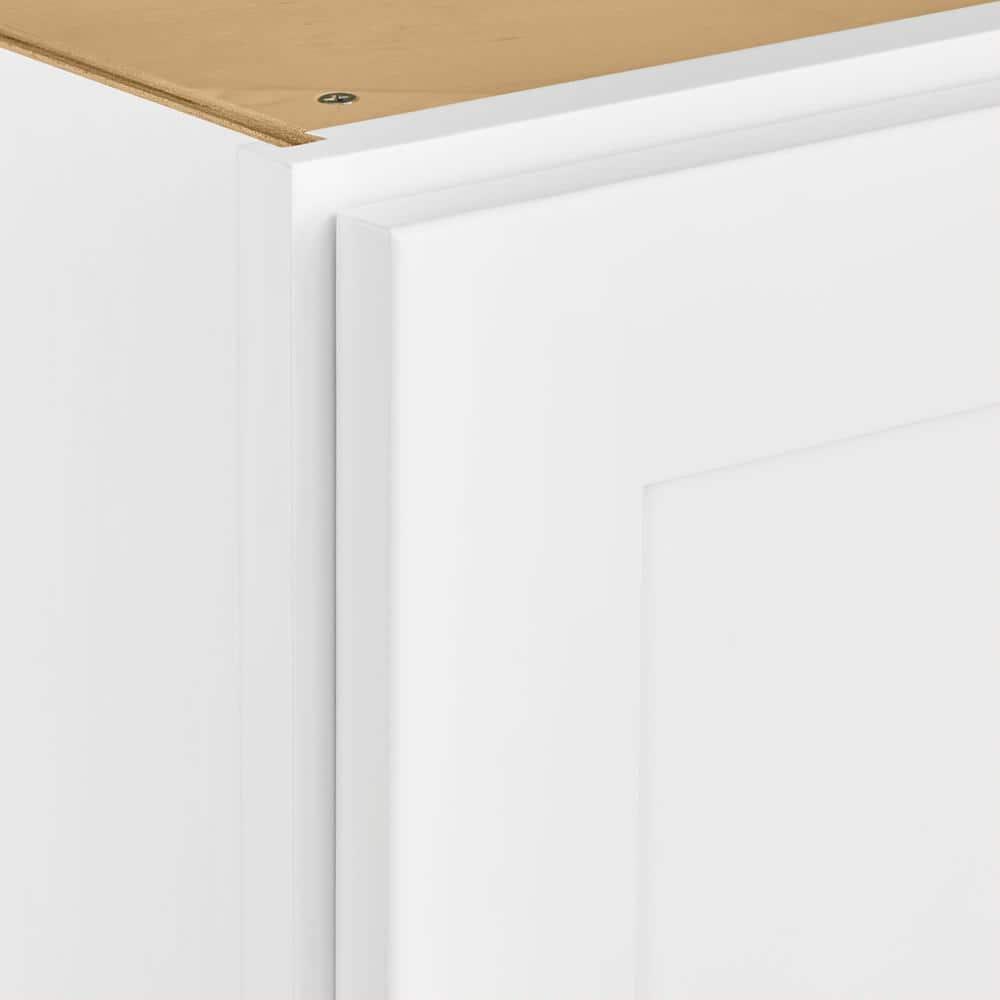 Avondale 30 in. W X 12 in. D X 24 in. H Ready to Assemble Plywood Shaker Wall Bridge Kitchen Cabinet in Alpine White