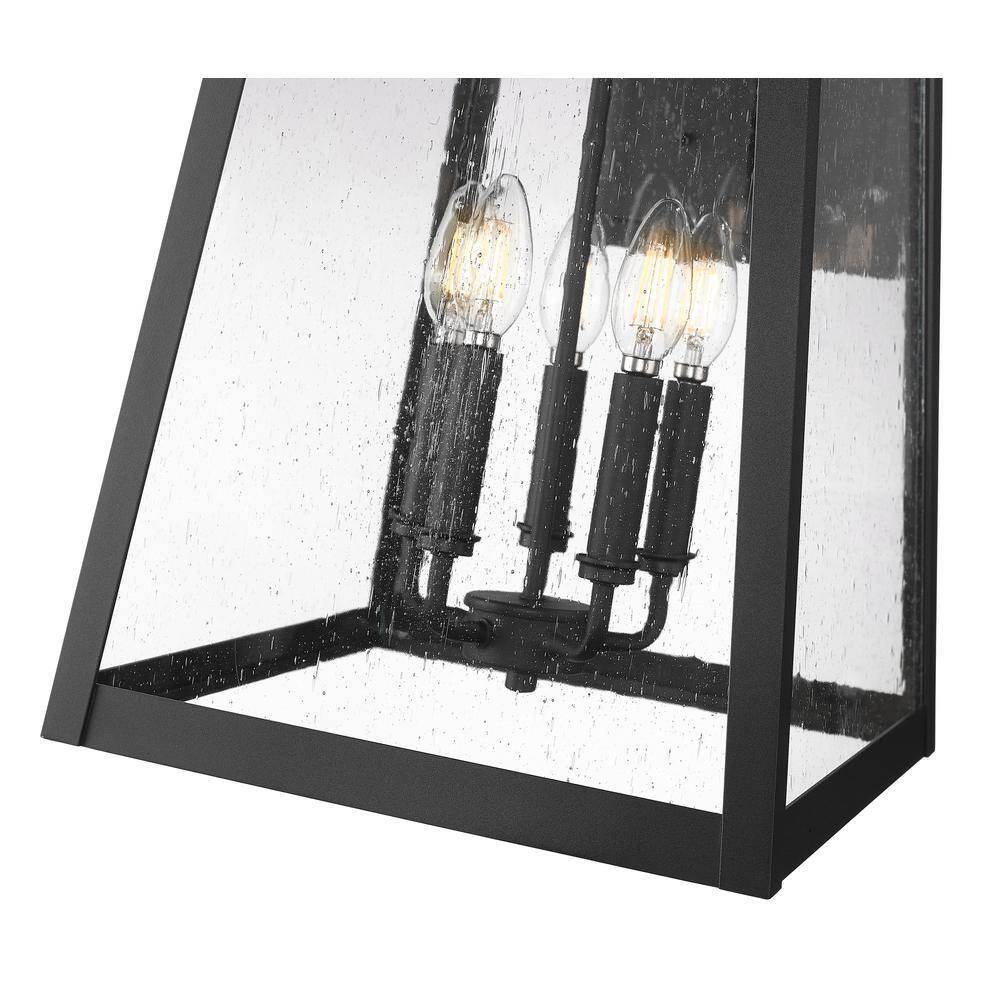 Rainer 5 Light Outdoor Wall Light in Black