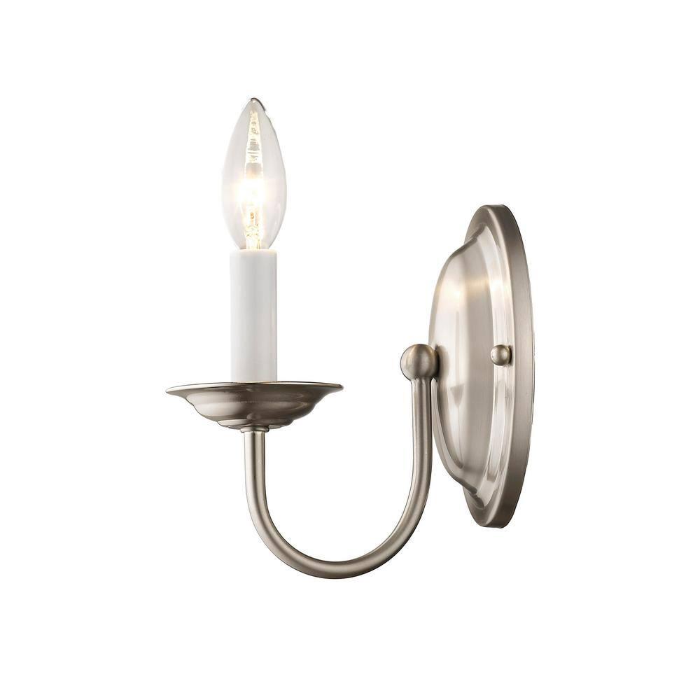 Livex Lighting Home Basics 1 - Light Wall Light in  Brushed Nickel