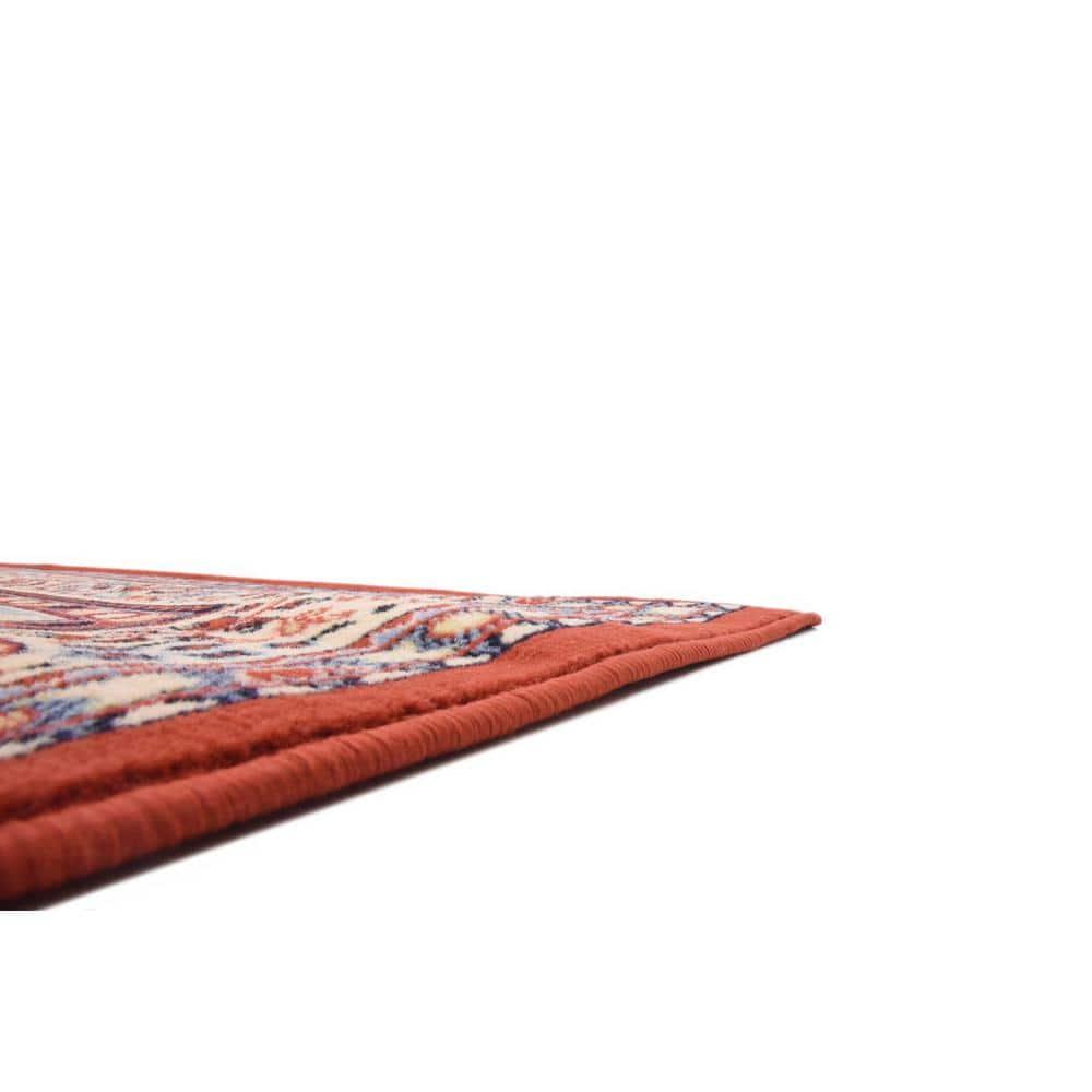 Handmade Terracotta Medallion 7' x 10' Easy Care Rug