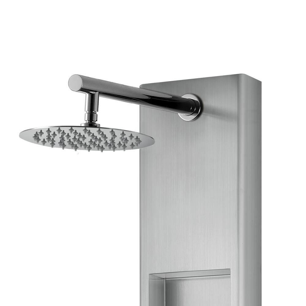 AquaNiche 8-in Rain Showerhead Showerspa with 4-Body Jets Built-in Niche and Handshower