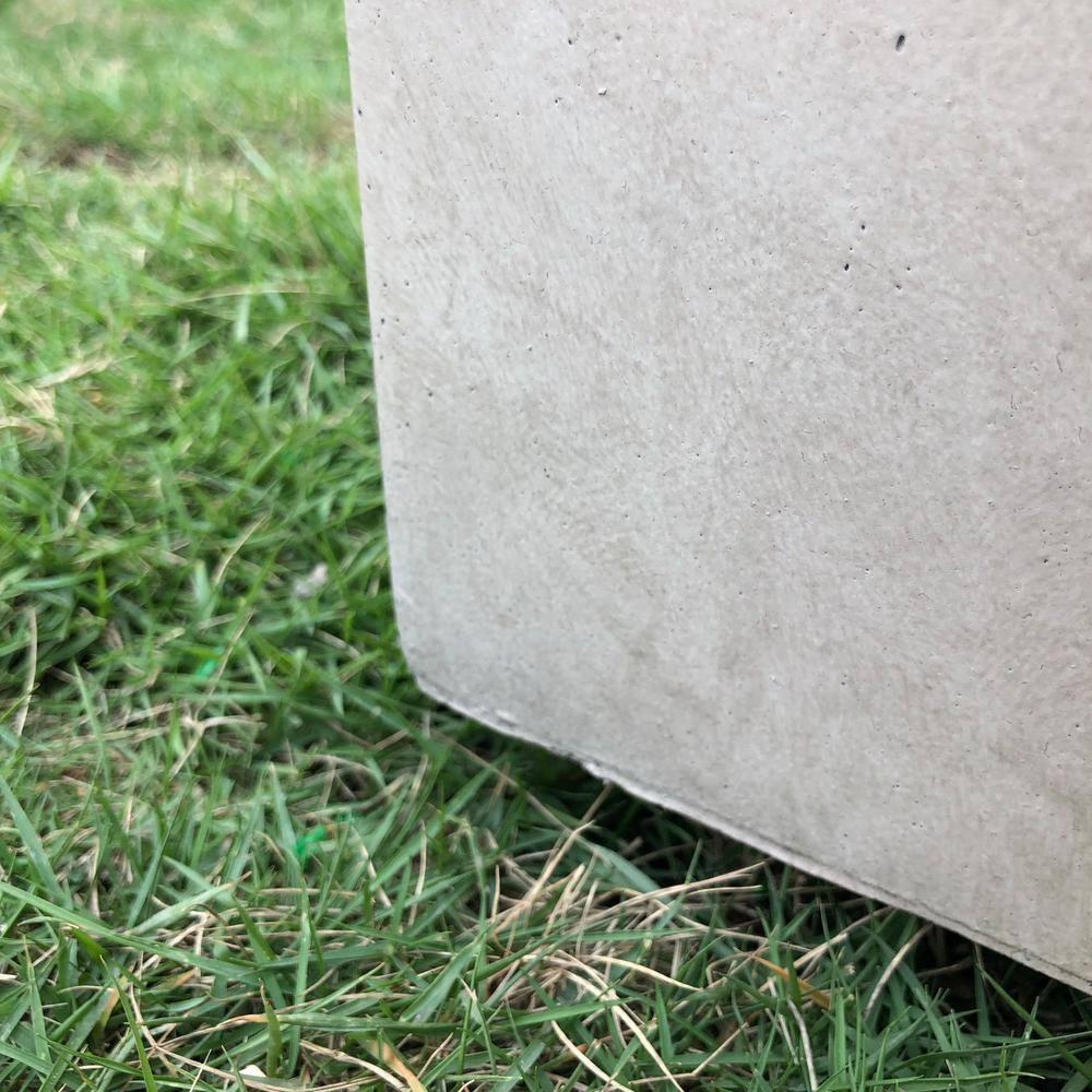 Rosemead Home & Garden, Inc. 12" Rectangular Concrete/Fiberglass Elegant Indoor/Outdoor Planter Weathered Gray