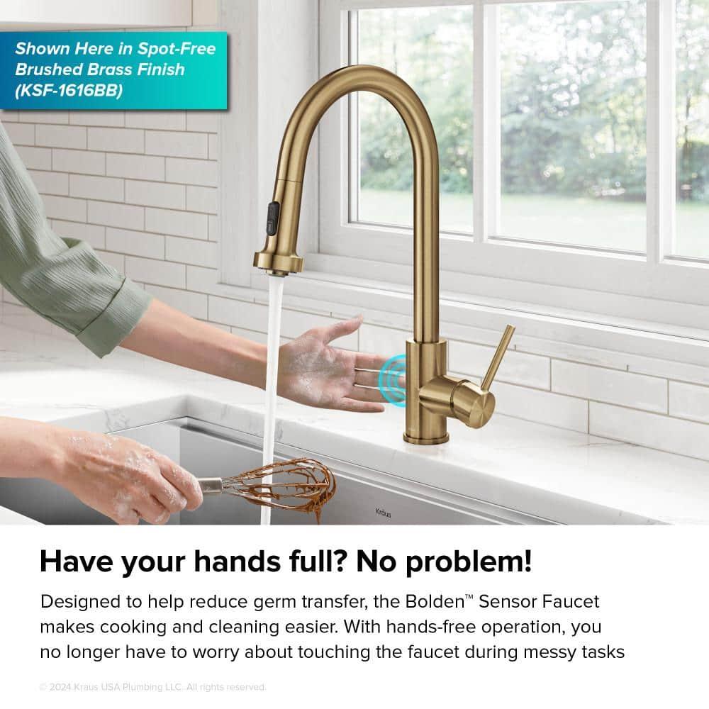 KRAUS Bolden Motion Sensor Single Handle Pull Down Touchless Kitchen Faucet