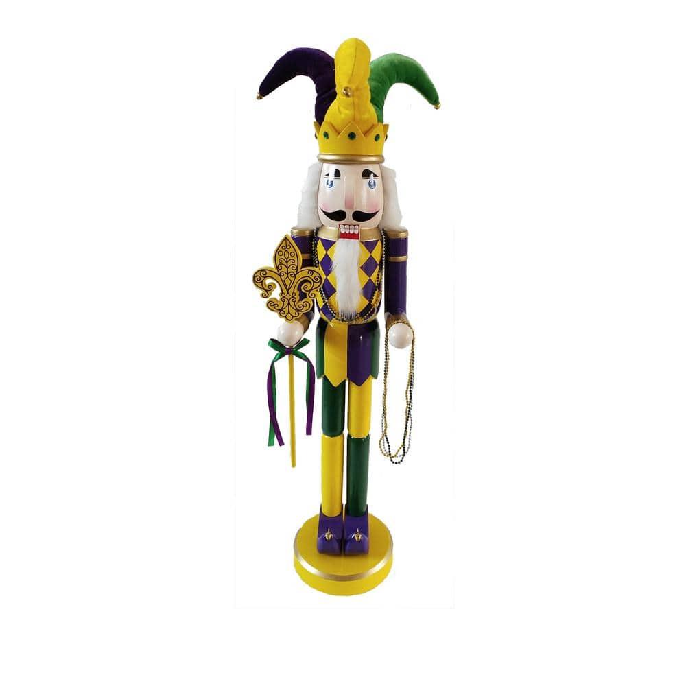 36" Mardi Gras Nutcracker - Multi