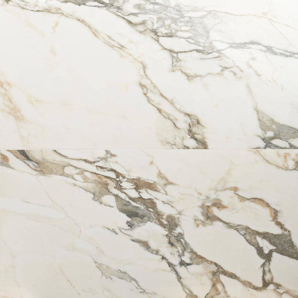 Bond Tile 24" x 47" Polished Marble Look Porcelain Floor and Wall Tile (15.5 Sq. Ft. / Case)