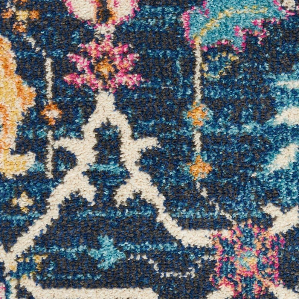 Nourison Passion Bohemian Indoor Rug Navy 2'2" x 7'6"