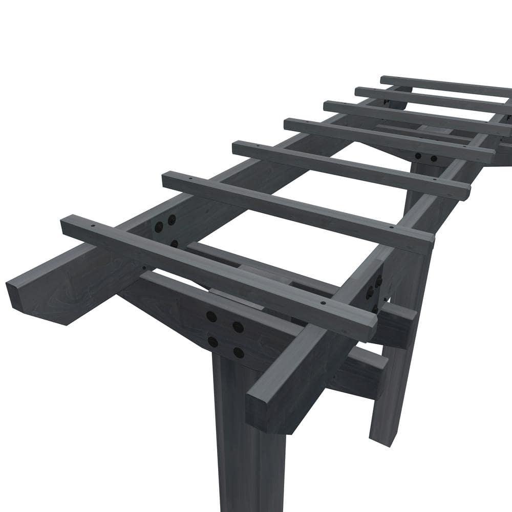 Vita 72" x 90" Wildwood 2 Post Cedar Arbor, Charcoal, VA68896