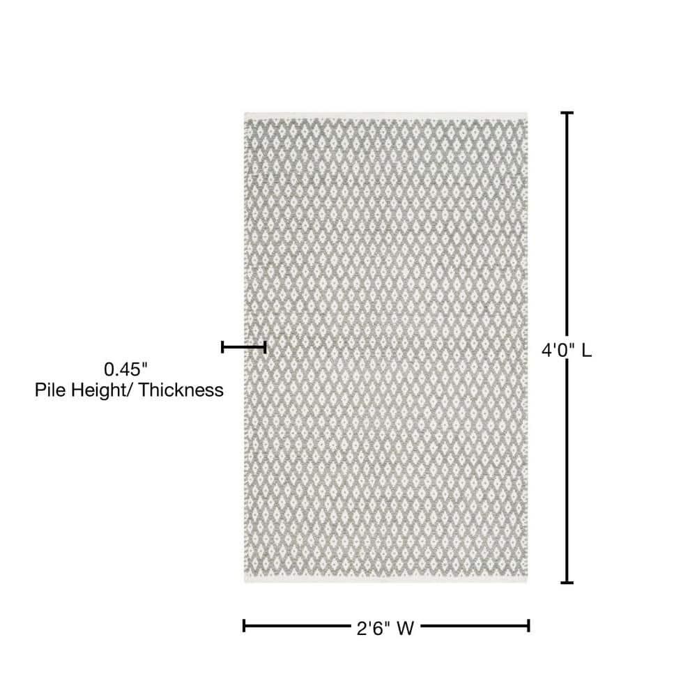 Boston BOS685 Power Loomed Accent Rug - Grey - 2'6"x4' - Safavieh.
