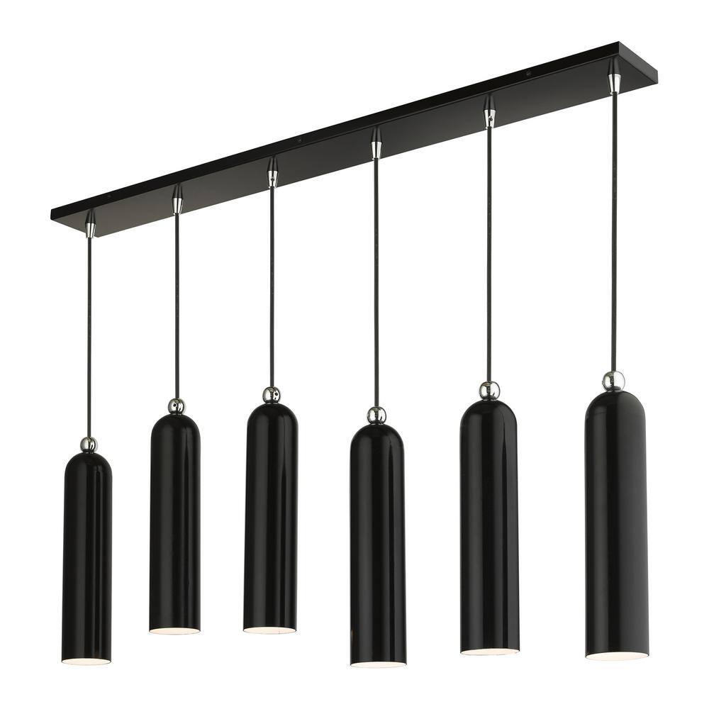Livex Lighting Ardmore 6 - Light Island Pendant Light in  Shiny Black