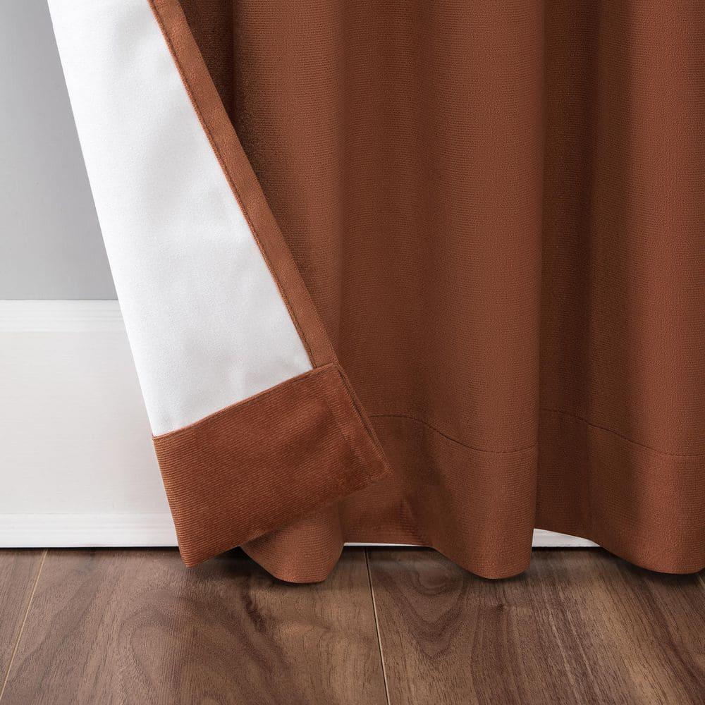 Sun Zero Velvet Noise Reducing Thermal Extreme 100% Blackout Back Tab Curtain Panel