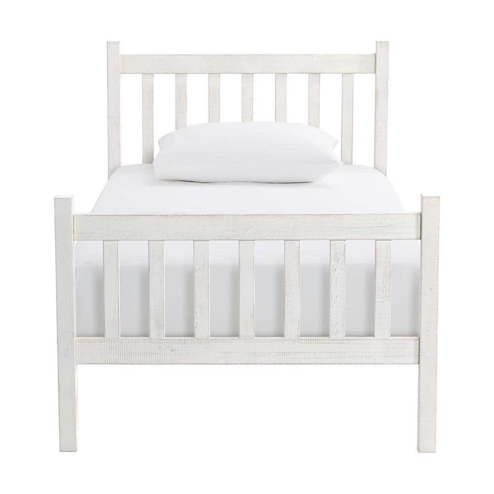 Alaterre Windsor Twin Wooden Weathered Beachhouse Farmhouse Industrial Bohemian Style Bed